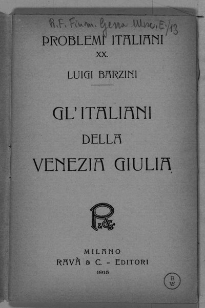 Gl'italiani della Venezia Giulia